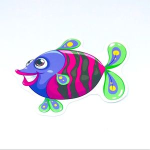 Lady Fish Tropical Ocean Water Fish Cartoon Style Single Decor Sticker